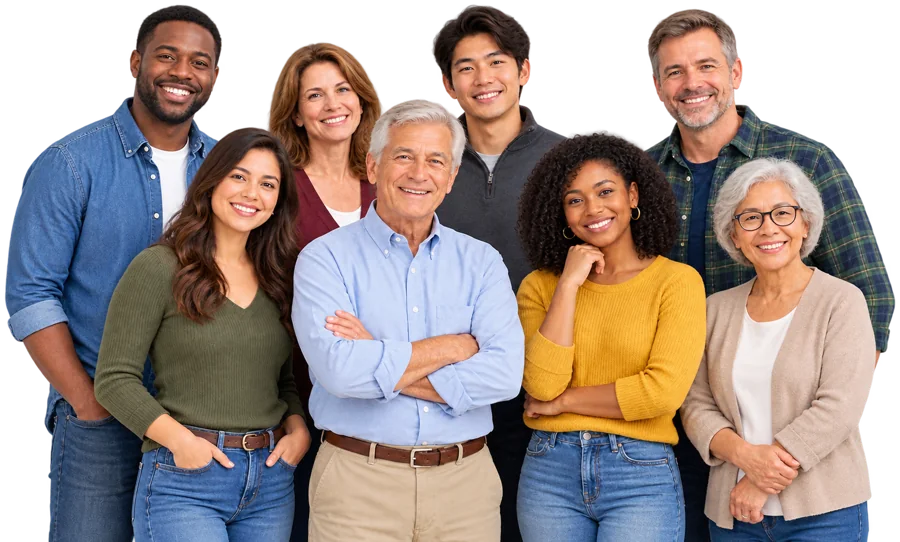 Friendly Americans of all ages